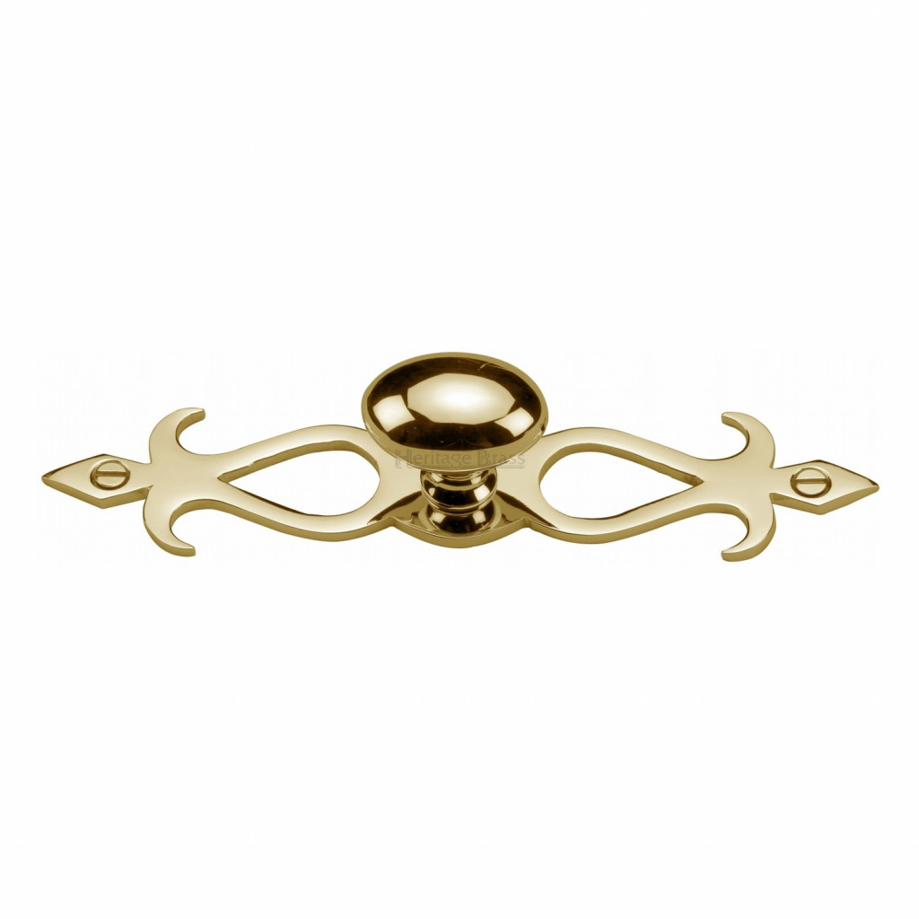 M Marcus Heritage Brass Oval Design Wardrobe Knob with Backplate 162 x 32mm